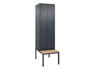 locker met bank,HxBxD 2120x600x815mm,2vak,vak B 300mm,cil.-slot - 1