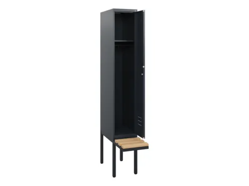 locker met bank,HxBxD 1950x300x815mm,1vak,vak B 300mm,cil.-slot