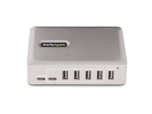 7-poorts USB-C hub 10Gbps desktop USB hub met 5x USB-A en 2x USB-C