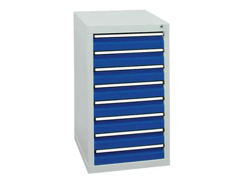 ladekast HxBxD 900x500x500mm 8laden vergrendeling RAL7035 RAL5010