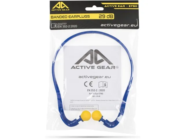 Oordoppen Active Gear 29 dB met beugel geel