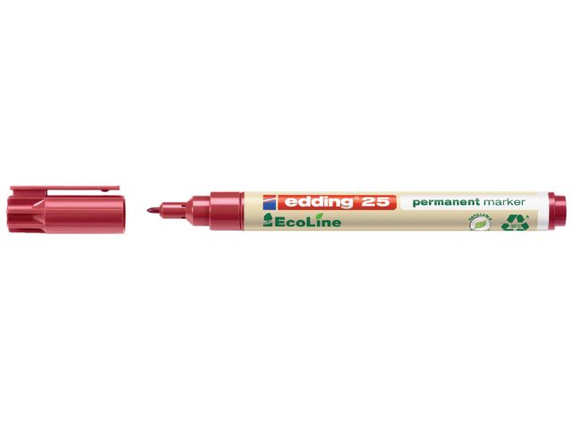 Viltstift edding 25 Ecoline rond 1mm rood | ViltstiftenShop.nl