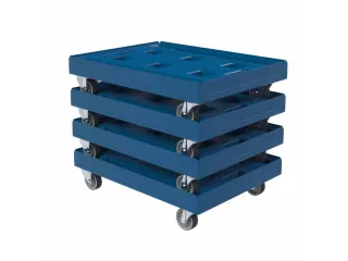 dolly,draagverm. 300kg,laadvl. LxB 814x612mm,platform doorbroken - 3