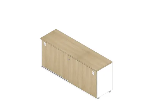 schuifdeurkast,HxBxD 730x1600x450mm,1xhouten vloer,2ordnerhoogte