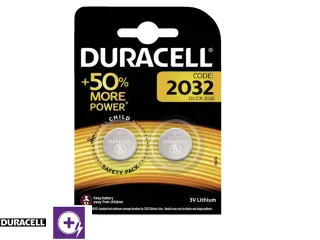 Batterij Duracell knoopcel 2x CR2032 lithium Ø20mm 3V-180mAh - 2
