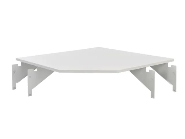 ESD-koppelelement voor montagetafel 90° BxD 800x800mm blad grijs hoek