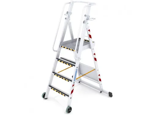 verrijdbare platformladder,bordes HxBxD 1600x500x450mm