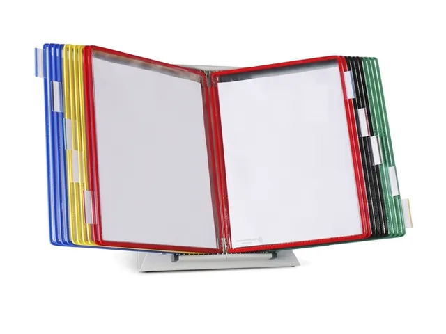 Système de présentation pupitre Tarifold A4 métal 20 poches assorti