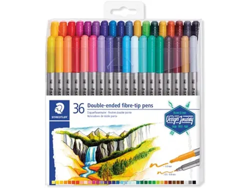 Viltstift Dubbele Ultrafijne Punt Set 36 Kleuren