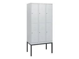 dubbeldekse locker,HxBxD 1950x900x500mm,3x2vak.,vak B 300mm,cil.-slot