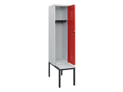 locker met bank,HxBxD 1950x400x815mm,1vak,vak B 400mm,cilinderslot