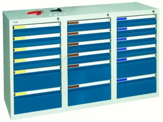 ladekast HxBxD 900x1500x500mm 18laden vergrendeling RAL7035 RAL5010 - 2