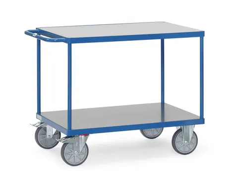 Duwbeugelwagen Met Harde Pvc Platformen 600kg 1000x700mm Ral5007