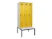 locker met bank,voor scheiding van kleding,HxBxD 2120x900x815mm,3vak