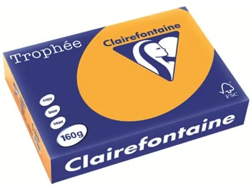Trophée Pastel gekleurd papier A4 160 gram 250vel Oranje