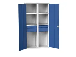 universele kast,HxBxD 2000x1050x550mm,4xStalen bodem,4lade(n)