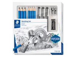 Potlood Staedtler Lumograph 100 Design Journey schetsset 12-delig
