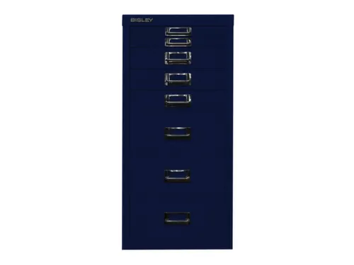 kantoor-ladekast HxBxD 590x279x380mm 8 laden romp oxfordblauw staal