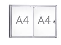 Binnenvitrine wand MAULextraslim whiteboard 2xA4 met slot