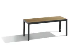 omkleedbank,HxLxD 438x1000x353mm,HPL eiken-sereno,frame staal RAL7021