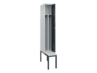 locker met bank,voor scheiding van kleding,HxBxD 2120x300x815mm,1vak - 1