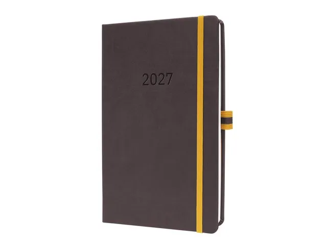 Weekagenda Linescape A5 2027 (EN) donkergrijs Hardcover verticale inde