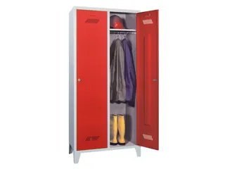 locker,HxBxD 1850x800x500mm,2vak,vak B 400mm,RAL7035,front RAL3000 - 4