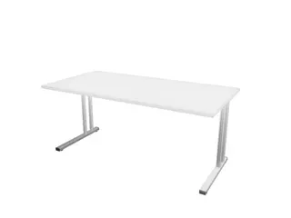 In hoogte verstelbaar bureau,HxBxD 720-840x1600x800mm,Bl-wit - 2