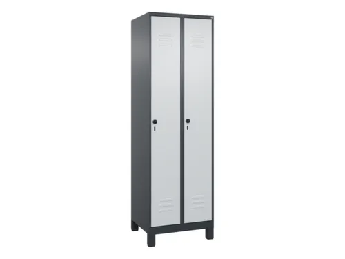 locker,HxBxD 1950x600x500mm,2vak,vak B 300mm,draaigrendel,voeten