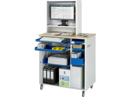pc-kast,HxBxD 1810x1030x660mm,monitorvak,toetsenbord-/muisblad