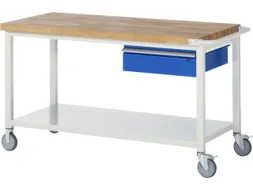 Werkbank Hxbxd 880x1500x700mm Beukenhouten Werkblad 1lade Legbord