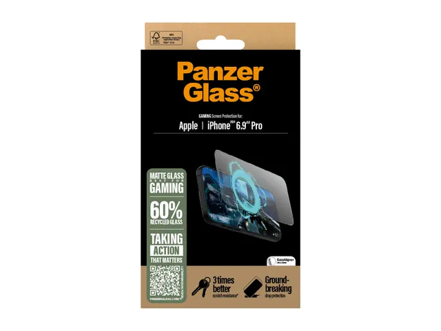 PanzerGlass Gaming Screen Protector iPhone 16 Pro Max | Ultra-Wide