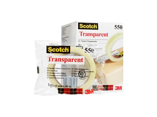 Plakband Scotch 550 15mmx66m transparant