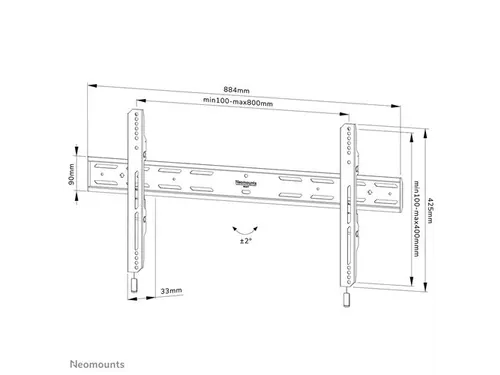 Wandsteun Select TV 43-98 Inch Zwart WL30S-850BL18