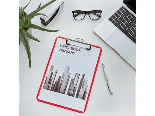 WOW klemplaat, ft A4, rood