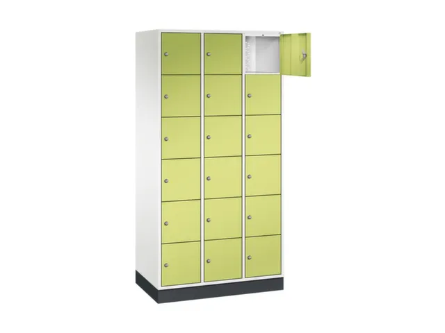 lockerkast,HxBxD 1950x920x500mm,3x6vakken,cil.-slot,sokkel