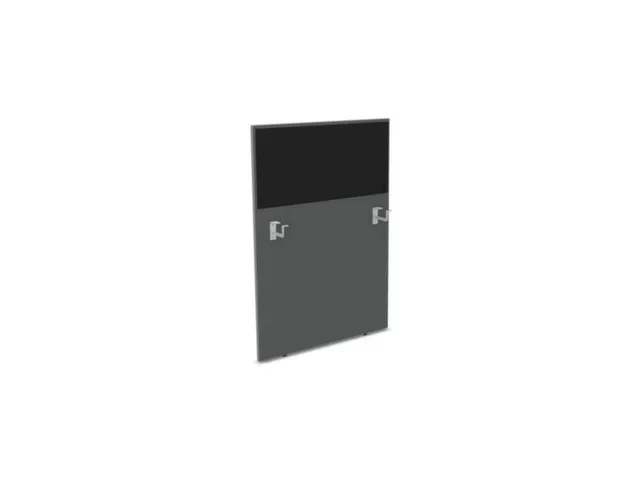 baliepaneel v. bureau aanbouw links MS-donkergrijs BN8033-zwart 800mm