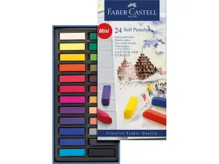 Pastelkrijt Faber-Castell halve lengte etui à 24 stuks - 1