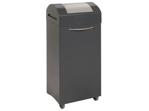 Afvalbak 75 Liter 840x380x320mm Plaatstaal 2 Wielen Klep Grijs