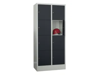 lockerkast,HxBxD 1850x800x500mm,2x4vakken,RAL7035,front RAL7016 - 2