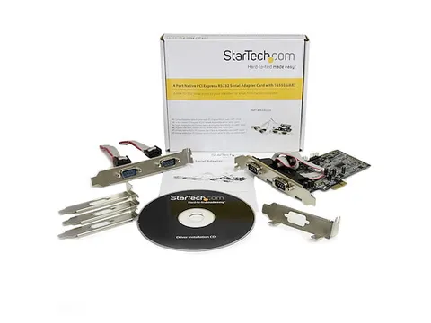 4-poort Native PCI Express RS232 Seriële Kaart met 16550 UART