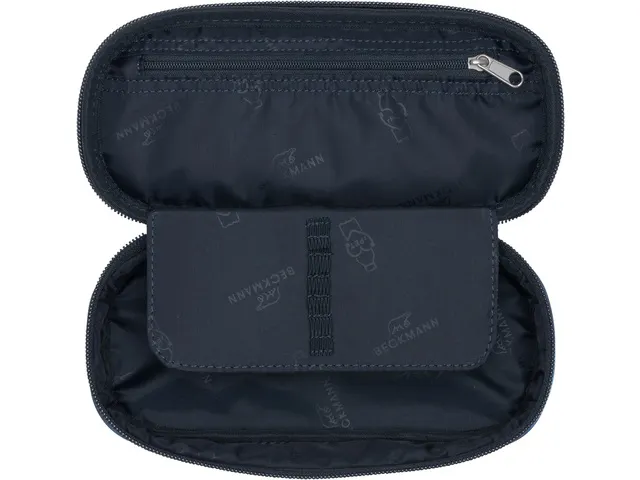 Trousse à crayons ovale Beckmann empty Tech Rex bleu