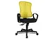 Siège Bureau Pivotant Assise Noir Dossier Maille Jaune