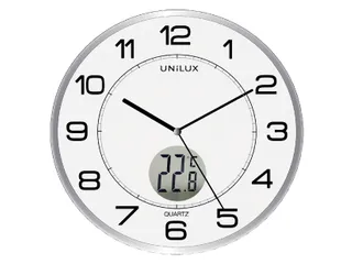 Wandklok Unilux Tempus Ø 30.5cm lichtgrijs/wit - 1