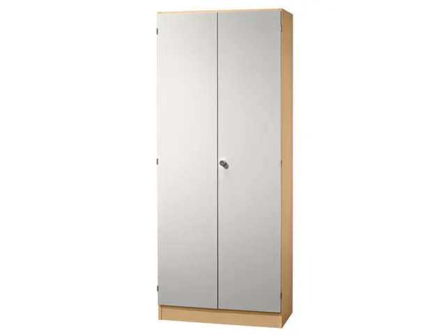 kantoorkast,HxBxD 2004x800x420mm,4xhouten vloer,golfgreep