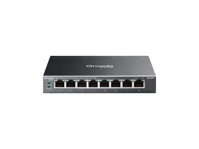 TP-Link Omada ES208GP, Managed, L2, Gigabit Ethernet (10/100/1000), Po