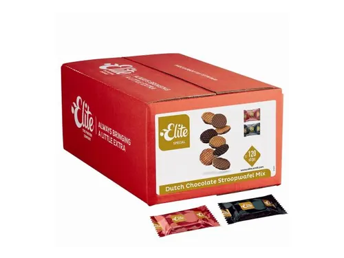 Koekjes Elite Special Dutch chocolate stroopwafelmix 120 stuks