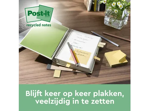 Memoblok 3M Post-it Z-Note R330 76x76mm recycle assorti kleur