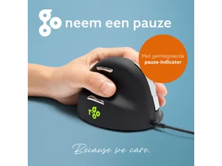 Ergonomische muis R-Go HE Break Medium links bedraad Zwart - 4