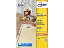 Etiket Avery L4743REV-25 99.1X42.3mm Afneembaar Wit 300 Stuks
